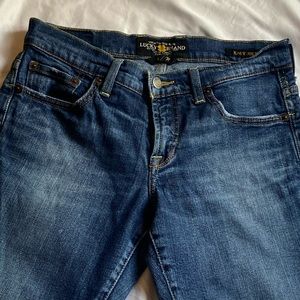 Luck Brand Firefly Easy Rider Crop Blue Jeans